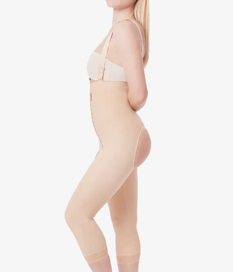 BBL Compression Garment with Buttock Openings (Long, to Mid-Calf)